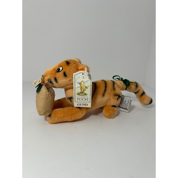 Gund Other - Disney Classic Pooh Tigger Plush Gund Orange Striped Tiger with Gift Bag Tag